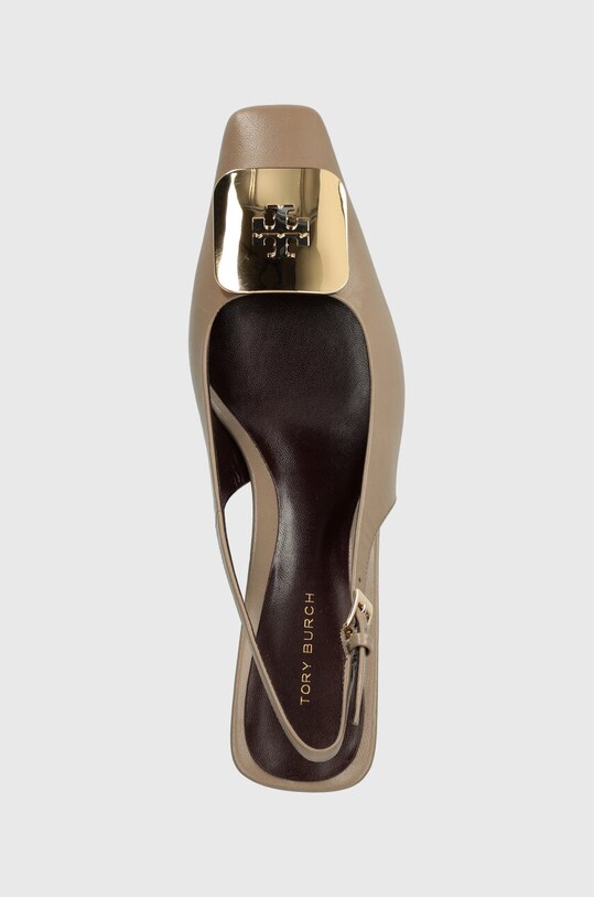 Δερμάτινες γόβες Tory Burch Georgia Slingback μπεζ 156479.200