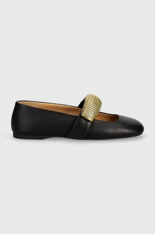 Usnjene balerinke JW Anderson Ballerina Popcorn ANW42203A.999 črna SS24