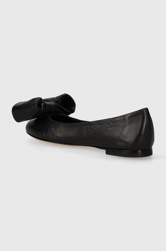 Încălțăminte AGL balerini de piele Milly Ribbon D544029PCSOFTY0000 negru