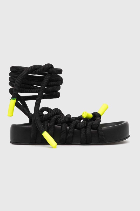 AGL sandały Jane Laces pozostałe czarny D685010PGKE7621013