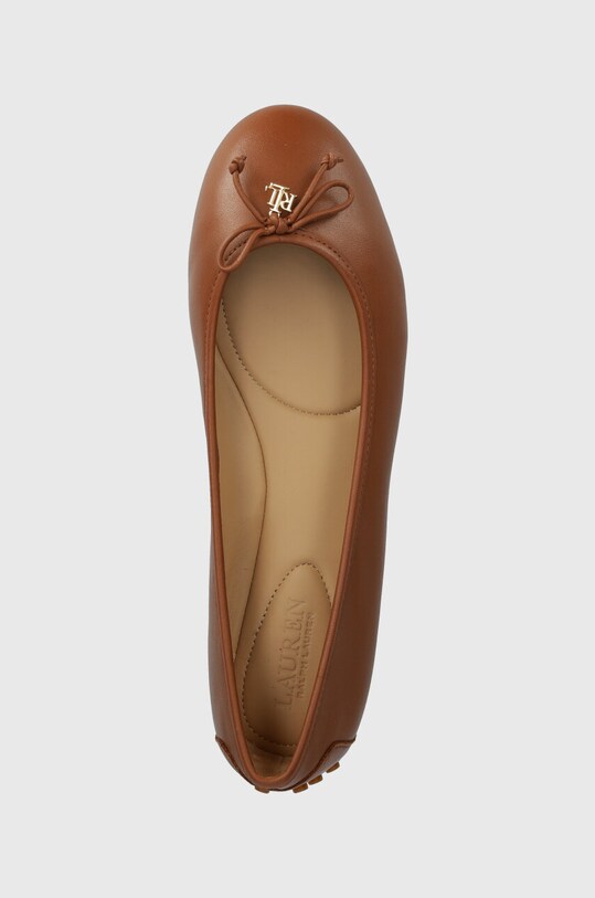 Кожаные балетки Lauren Ralph Lauren Jayna коричневый 802927941004.270
