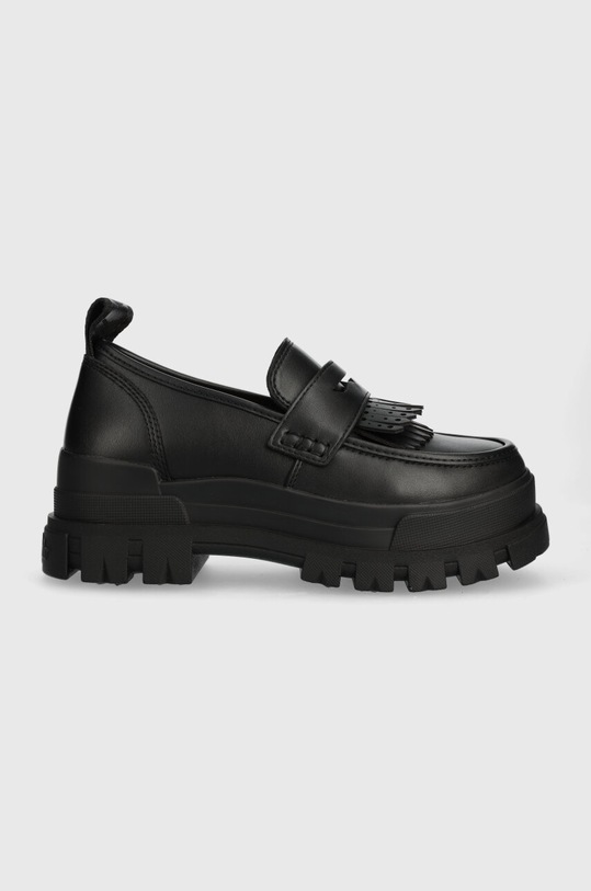 Buffalo mokasyny Aspha Loafer Fringe platforma czarny 1622391.BLK