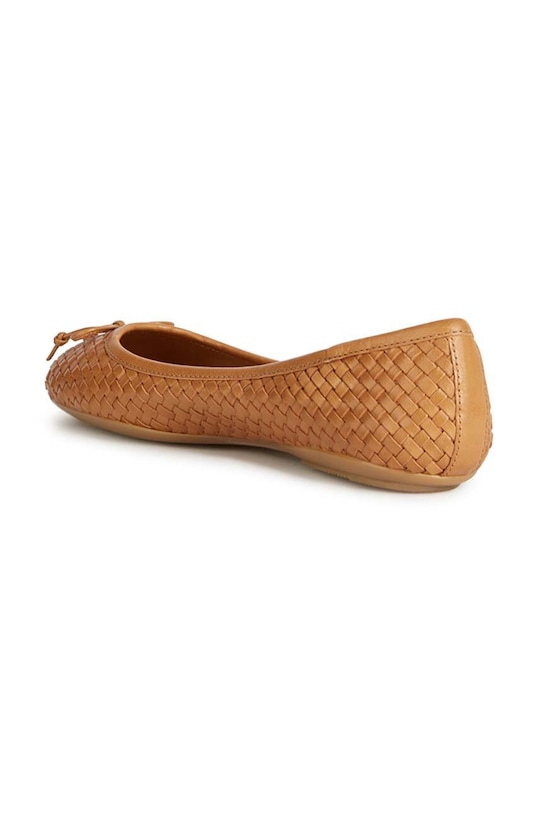 Kožené baleríny Geox D PALMARIA hnědá D35MUA.00081.C0013