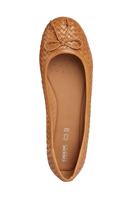 Kožené baleríny Geox D PALMARIA D35MUA.00081.C0013 hnědá