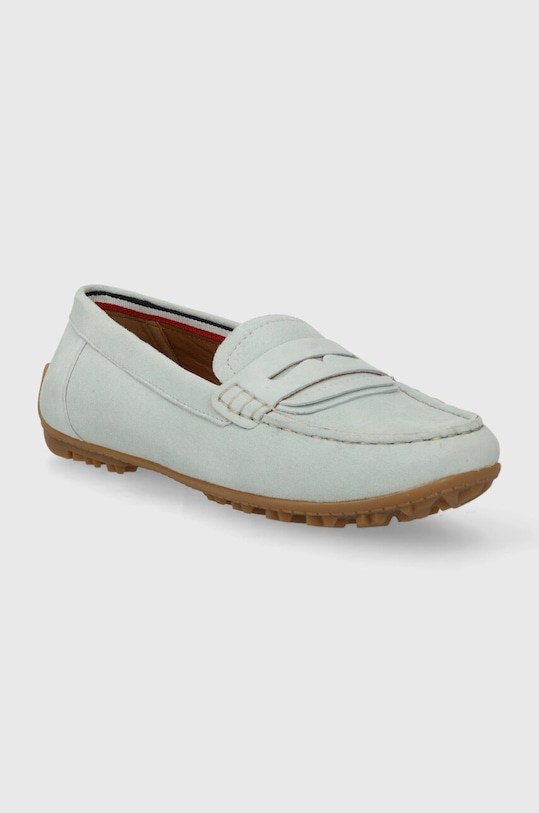 Semišové mokasíny Geox D KOSMOPOLIS + GRIP D35RCA.00021.C4003 tyrkysová SS24