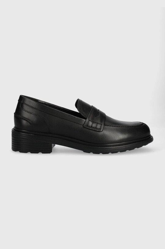 Шкіряні мокасини Geox D WALK PLEASURE віденський чорний D36TGF.00043.C9999