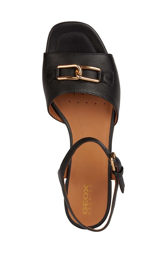 Geox sandale de piele D NEW ERAKLIA 15 D4580B.00046.C9999 negru