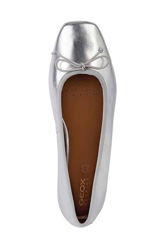 Geox balerini de piele D MARSILEA D45W6A.0Y211.C1007 argintiu