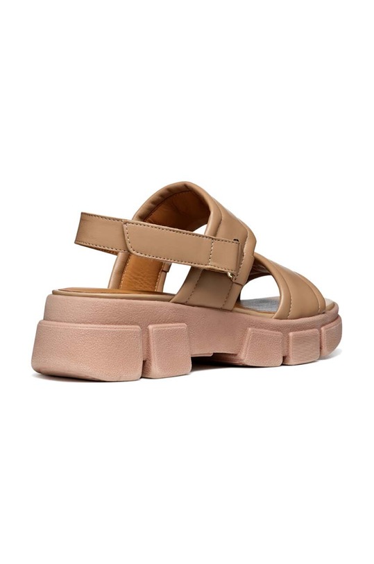 Obuv Kožené sandále Geox D LISBONA D45PSA.000TU.C8191 béžová