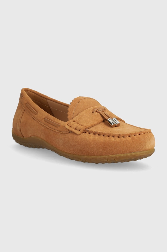 Semišové mokasíny Geox D VEGA MOC D35DNA.00022.C6001 hnědá SS24