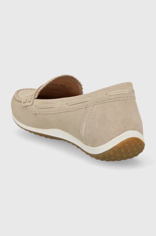 Boty Semišové mokasíny Geox D VEGA MOC D35DNA.00022.C6738 béžová