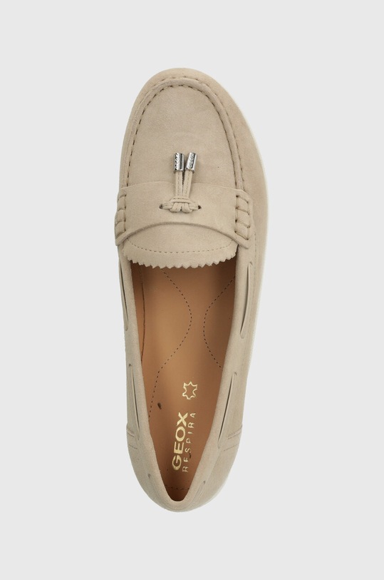 Semišové mokasíny Geox D VEGA MOC béžová D35DNA.00022.C6738