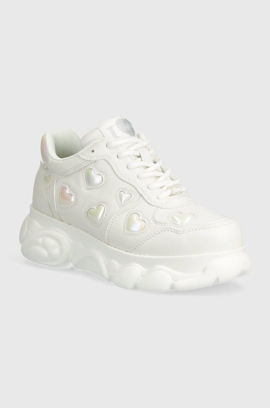 Buffalo sneakersy Cld Corin Heart imitacja skóry licowej biały 1636158.WHT