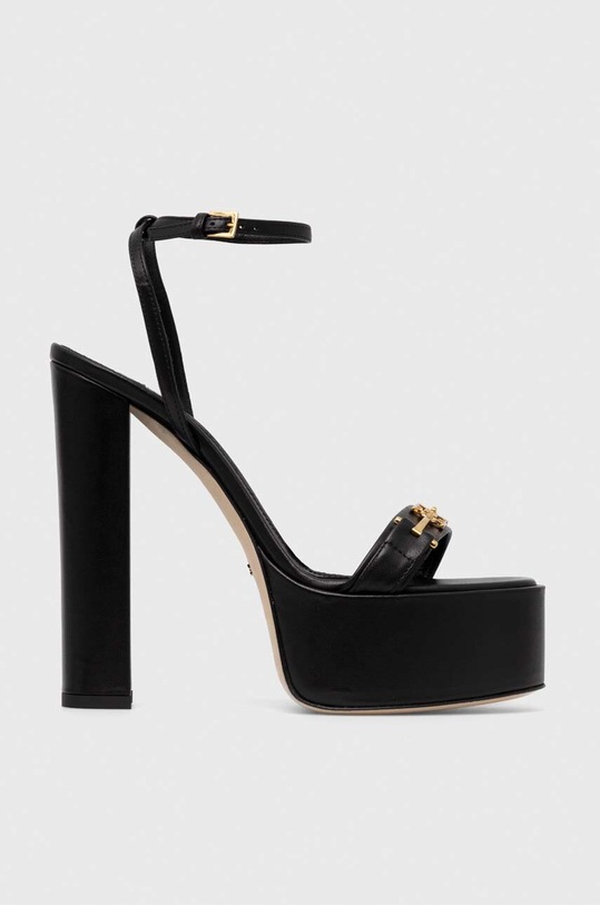 Elisabetta Franchi sandali in pelle platform nero SA17L41E2.110