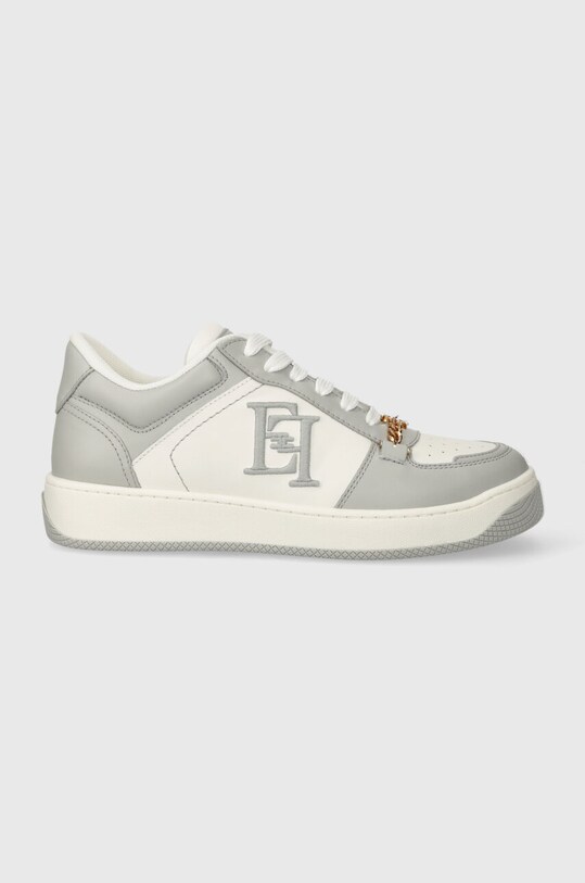 Elisabetta Franchi sneakers in pelle flat grigio SA54G41E2.CB4