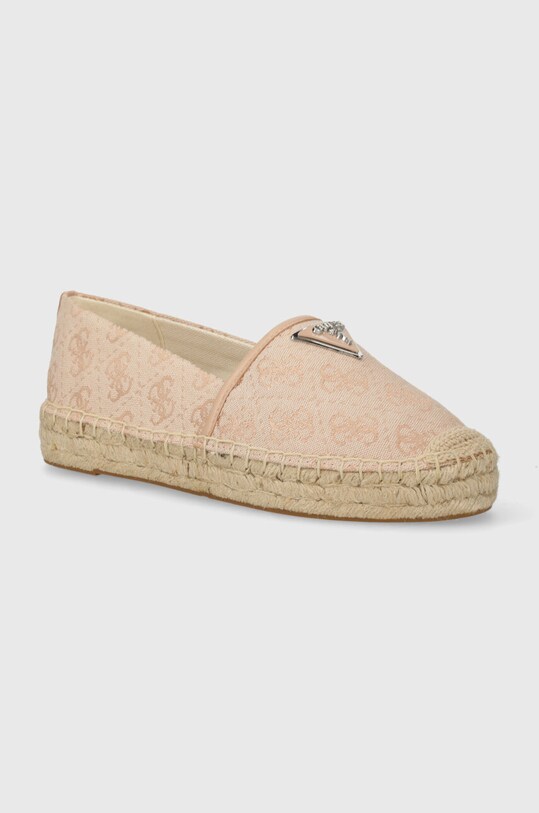 Guess espadryle JOLANDE płaski beżowy FLGJDE.FAL14.BLUSH
