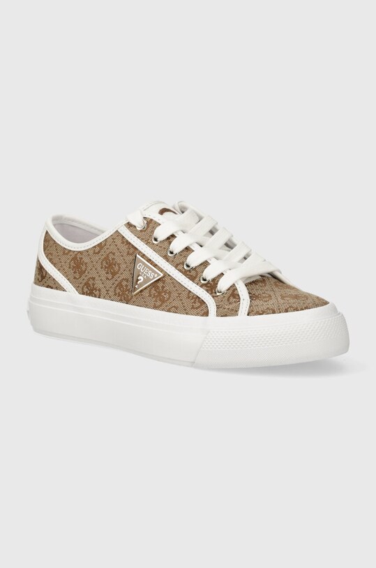 Ниски кецове Guess JELEXA изкуствена кожа кафяв FLGJEA.FAL12.BEIBR