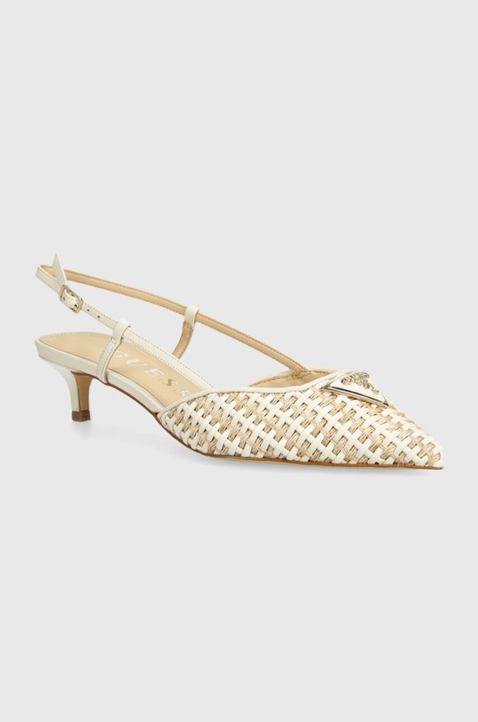 Guess czółenka JESSONLY tekstylny beżowy FLGJEY.ELE05.IVORY