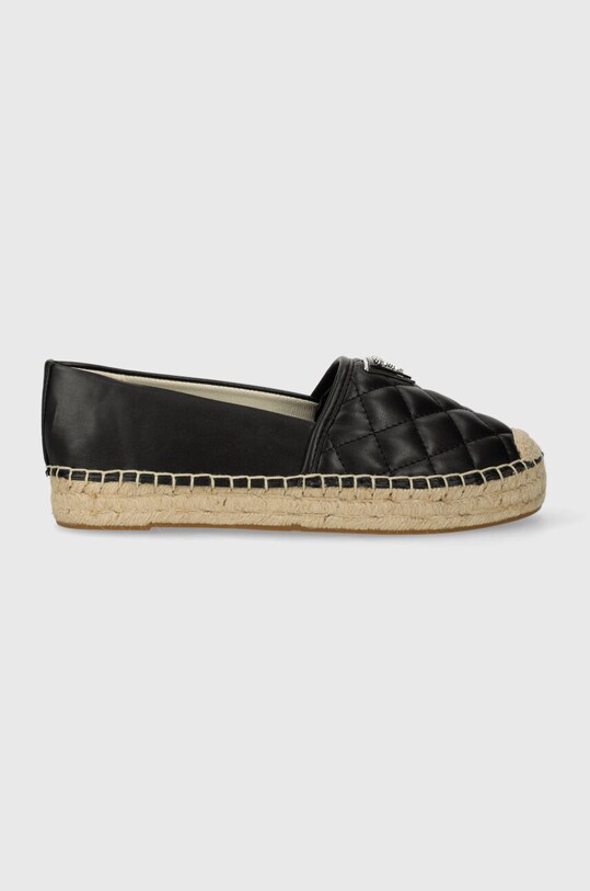 Guess espadrilles JOLANDA FLGJOD.LEA14.BLACK fekete SS24
