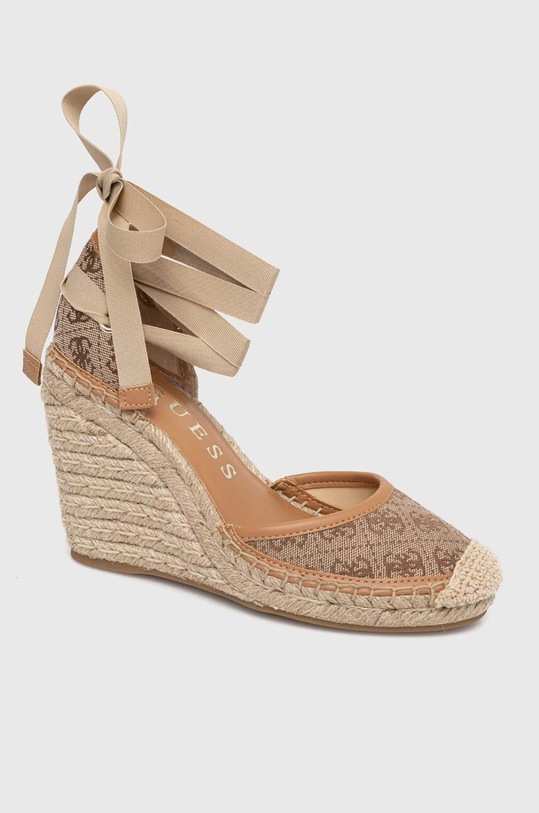 Guess espadryle RADLY imitacja skóry licowej brązowy FLGRAD.FAL04.BEIBR