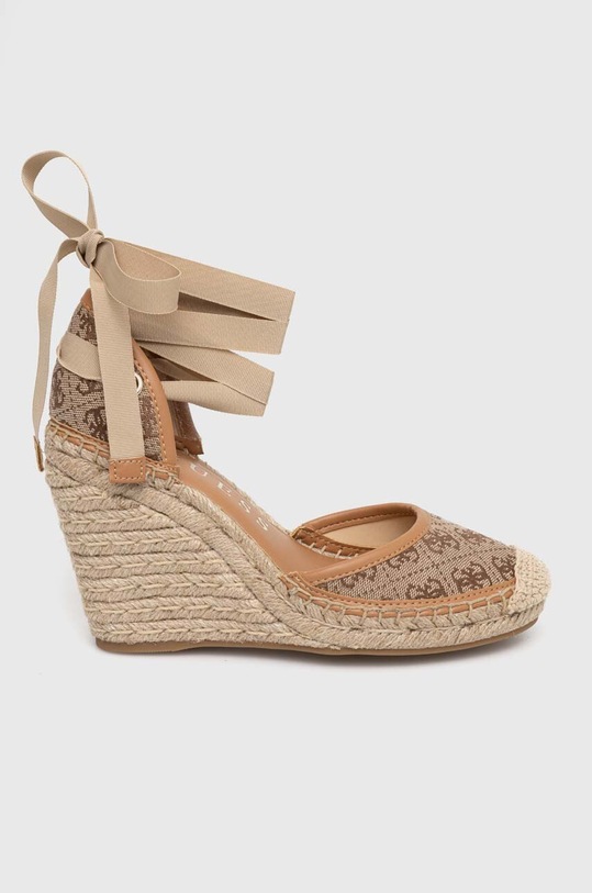 Guess espadryle RADLY FLGRAD.FAL04.BEIBR brązowy SS24