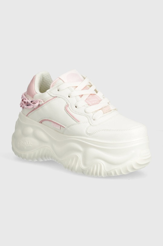 Buffalo sneakers Blader One finta pelle fiore bianco 1636094.WHP