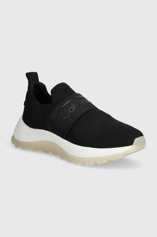 Calvin Klein sneakers RUNNER SLIP ON HE MESH platform nero HW0HW01896