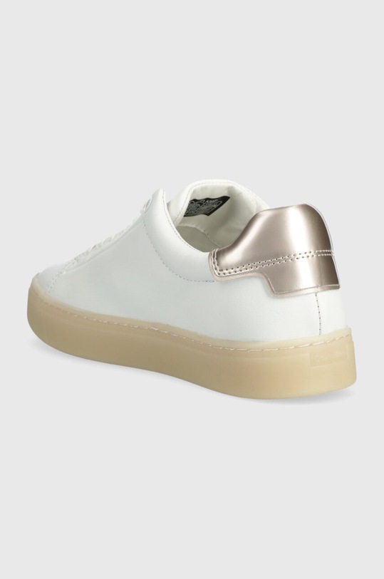 Obuwie Calvin Klein sneakersy skórzane CUPSOLE LACE UP PEARL HW0HW01897 biały