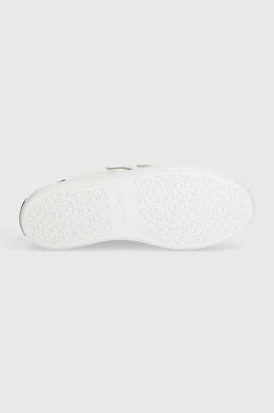 Δερμάτινα αθλητικά παπούτσια Calvin Klein VULCANIZED SLIP ON VELCRO LTH HW0HW01909 λευκό