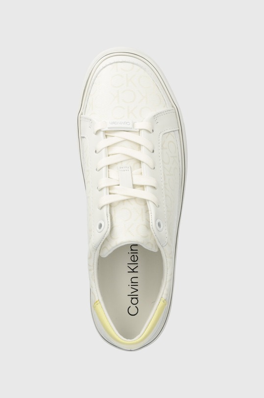 Tenisky Calvin Klein FLATFORM CUP LACE UP EPI MONO biela HW0HW01911