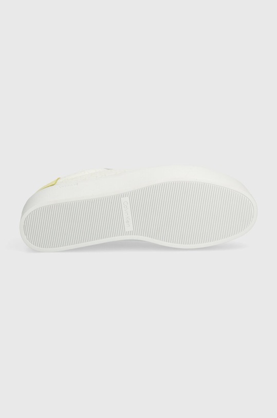Tenisky Calvin Klein FLATFORM CUP LACE UP EPI MONO HW0HW01911 biela