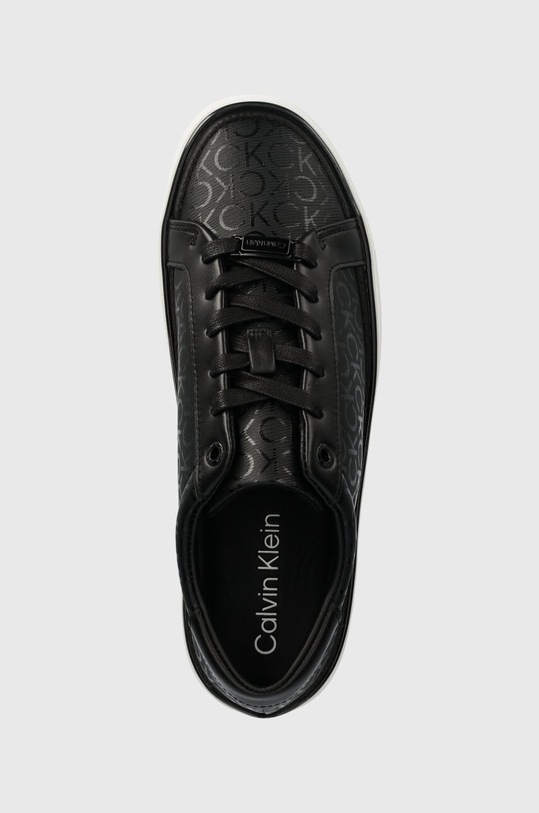 Tenisky Calvin Klein FLATFORM CUP LACE UP EPI MONO černá HW0HW01911