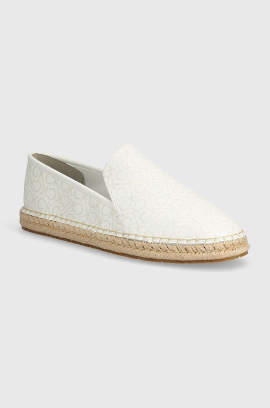 Εσπαντρίγιες Calvin Klein ESPADRILLE EPI MONO φλατ λευκό HW0HW01917