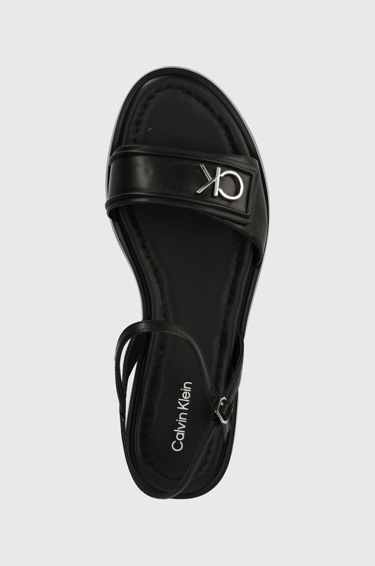 Кожаные сандалии Calvin Klein FLAT SANDAL RELOCK LTH чёрный HW0HW01942