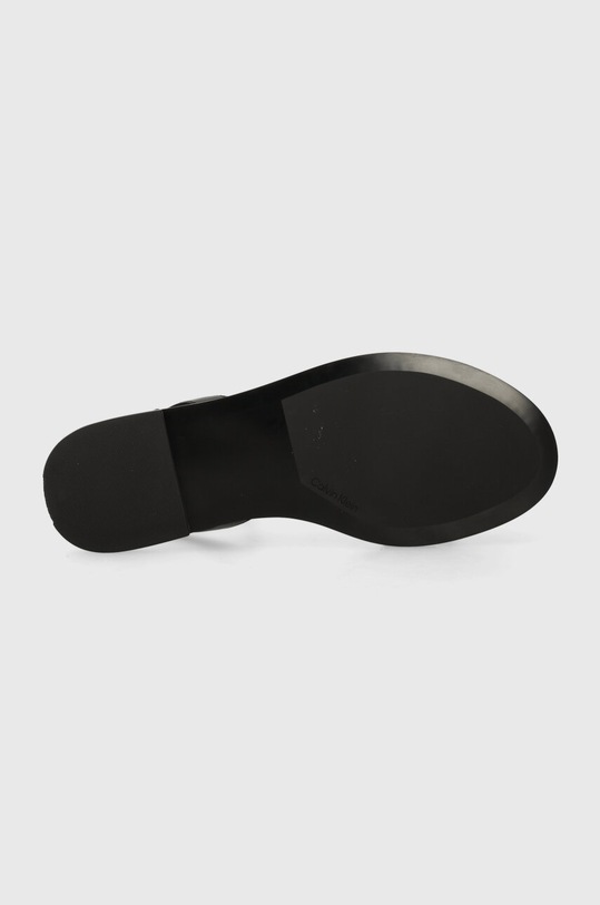 Кожаные сандалии Calvin Klein FLAT SANDAL RELOCK LTH HW0HW01942 чёрный