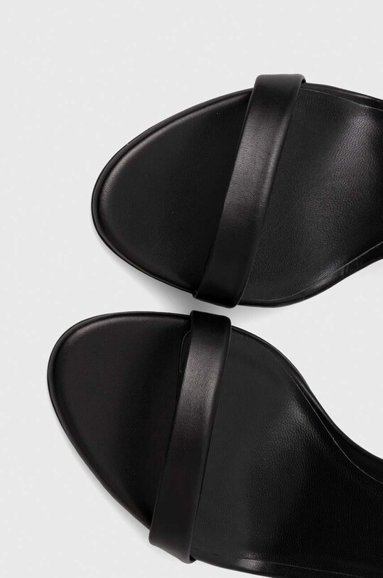 Шкіряні сандалі Calvin Klein HEEL SANDAL 90 LTH HW0HW01945 чорний