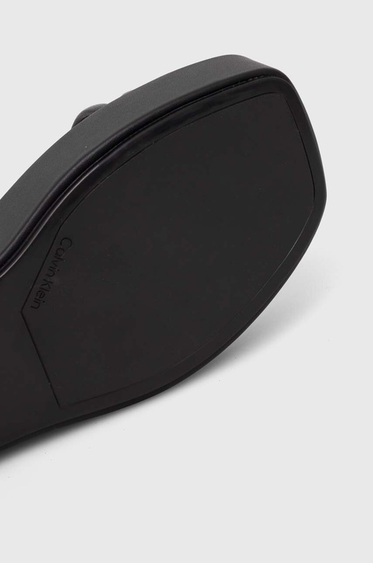 Kožené sandále Calvin Klein WEDGE SANDAL 30 LTH HW0HW01949 čierna