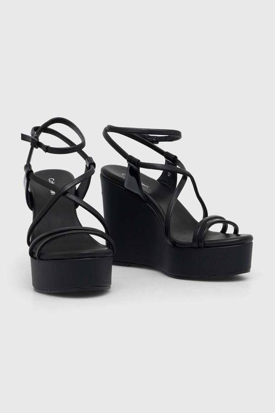 Obuća Kožne sandale Calvin Klein WEDGE HW0HW01952 crna