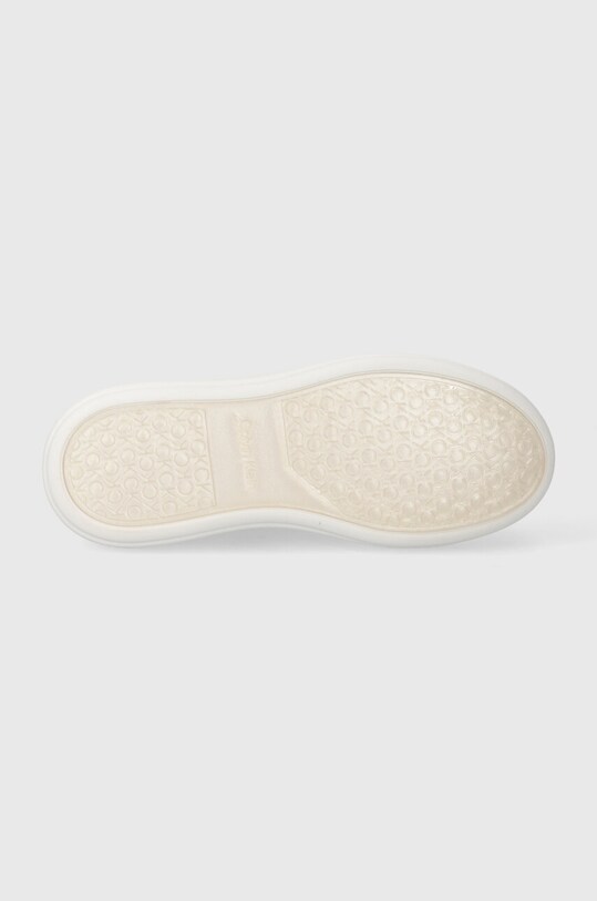Calvin Klein sneakersy skórzane CUPSOLE LACE UP LEATHER HW0HW01987 biały
