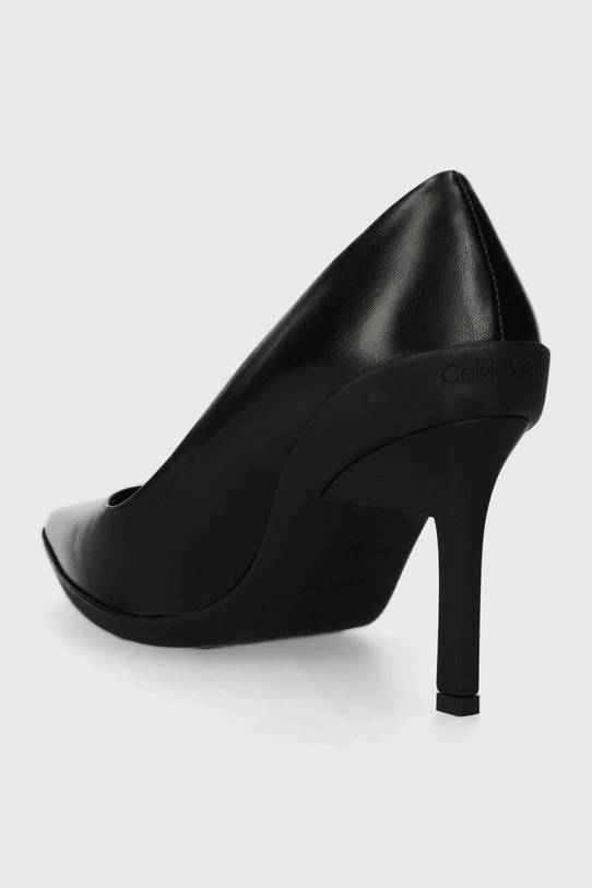 Încălțăminte Calvin Klein stilettos de piele HEEL PUMP 90 LEATHER HW0HW02033 negru