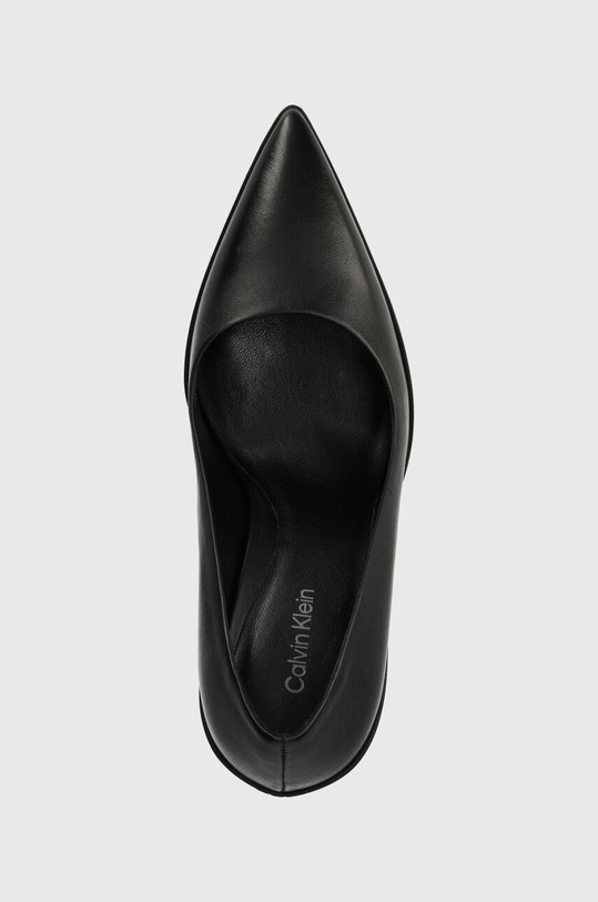 Calvin Klein stilettos de piele HEEL PUMP 90 LEATHER negru HW0HW02033