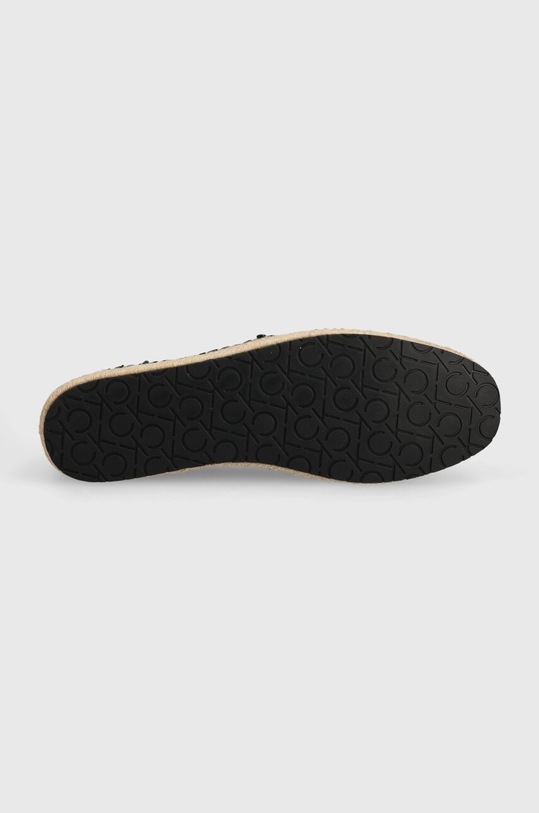 Kožené espadrilky Calvin Klein ESPADRILLE RE LOCK LEATHER HW0HW02036 čierna