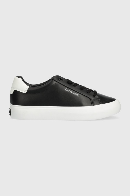 Calvin Klein sneakersy VULCANIZED LACE UP LTH imitacja skóry licowej czarny HW0HW02037