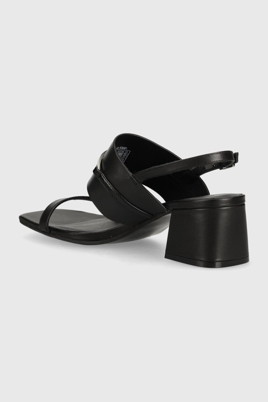 Obuv Kožené sandále Calvin Klein HEEL SANDAL 45 MET BAR LTH HW0HW02056 čierna