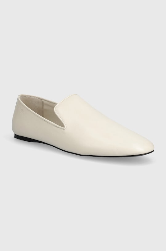 Kožené mokasíny Calvin Klein LOAFER LEATHER usňová koža béžová HW0HW02129