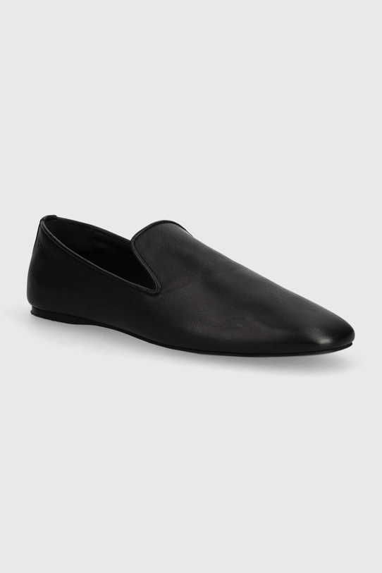 Calvin Klein mokasyny skórzane LOAFER LEATHER płaski czarny HW0HW02129