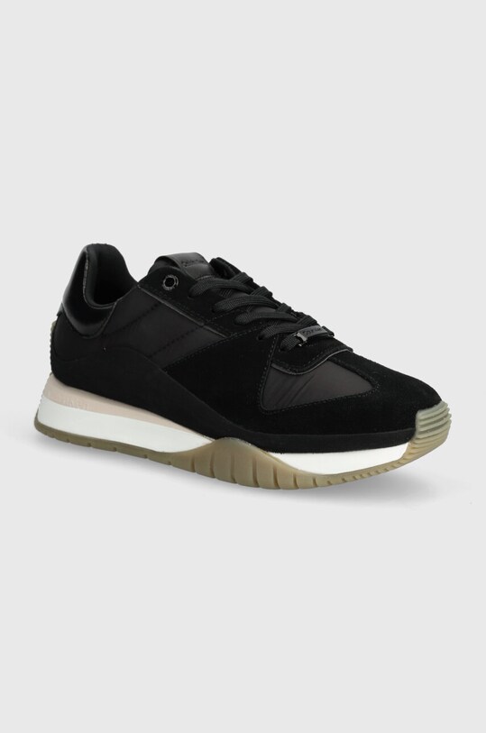 Calvin Klein sneakersy RUNNER LACE UP LTH/NYLON syntetyczny czarny HW0HW02130