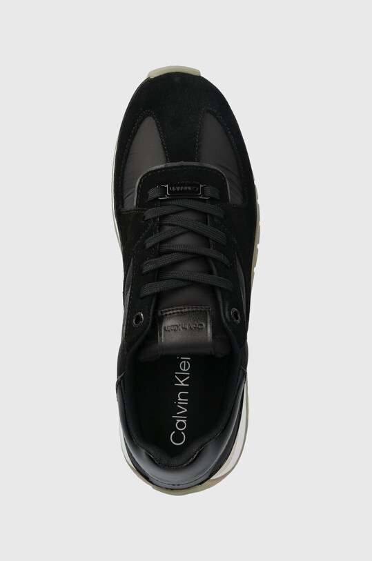Calvin Klein sneakersy RUNNER LACE UP LTH/NYLON czarny HW0HW02130