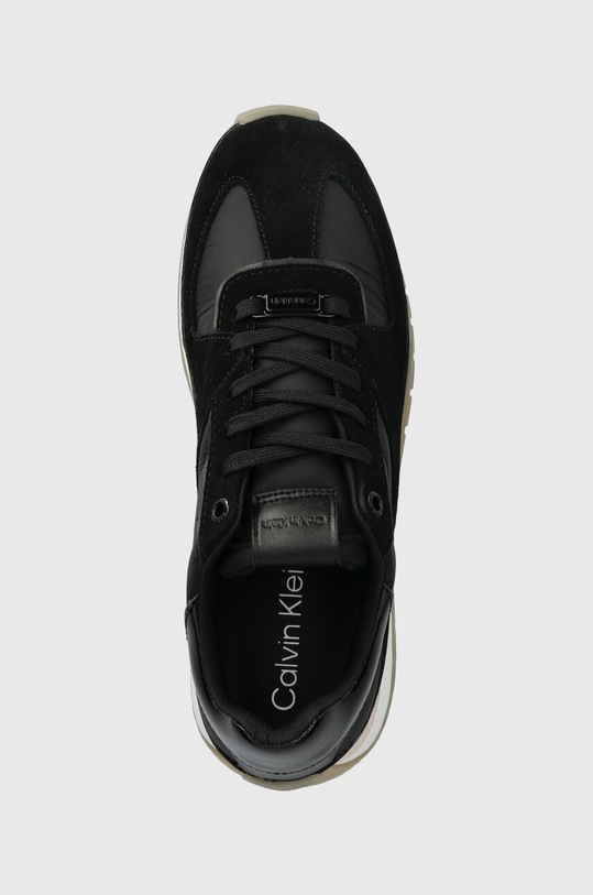 Calvin Klein sportcipő RUNNER LACE UP LTH/NYLON fekete HW0HW02130