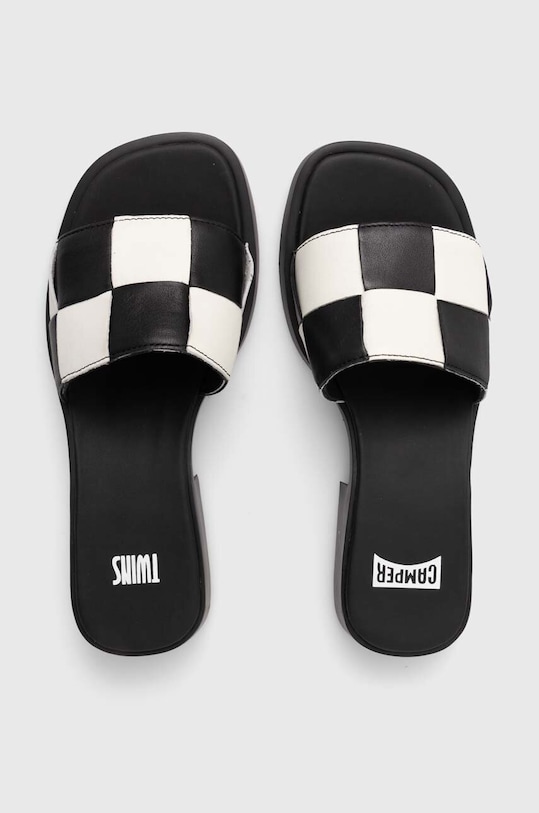 Camper slapi de piele TWS platformă negru K201603.003